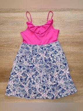 Lilly Pulitzer Girls Pink and Blue Starfish Sundress